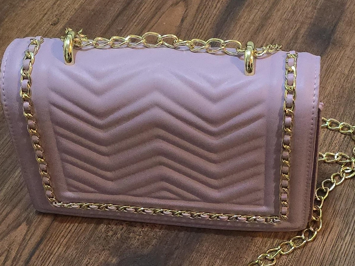 Pink Quilted Chain Shoulder Bag