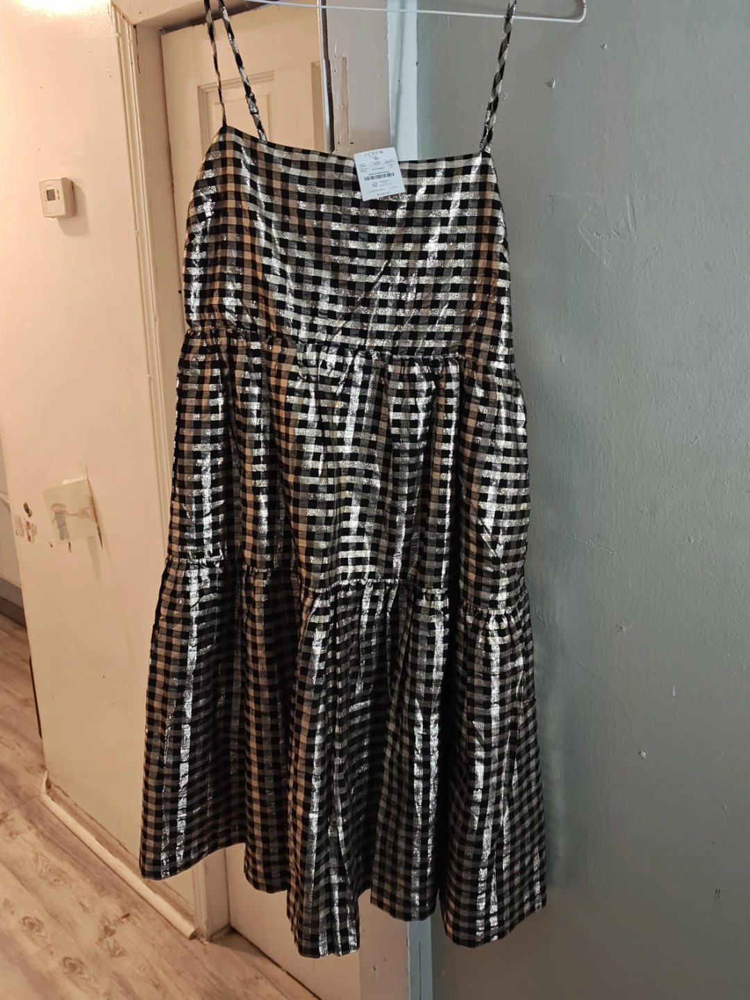 J.Crew Metallic Gingham Dress