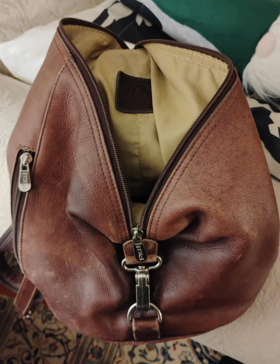 Piel Brown Leather Backpack