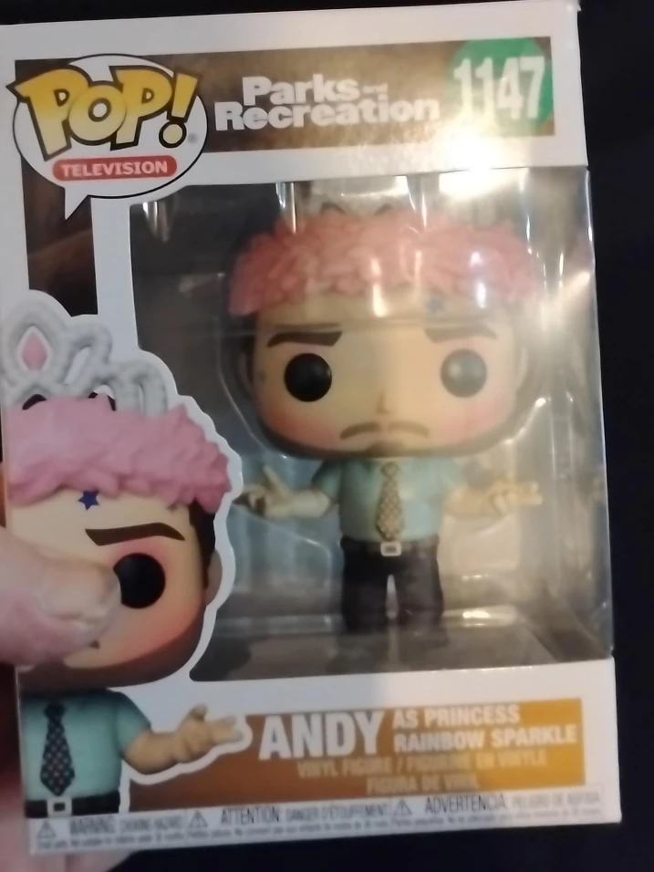 Funko Pop! Parks & Rec Andy as Princess Rainbow Sparkle