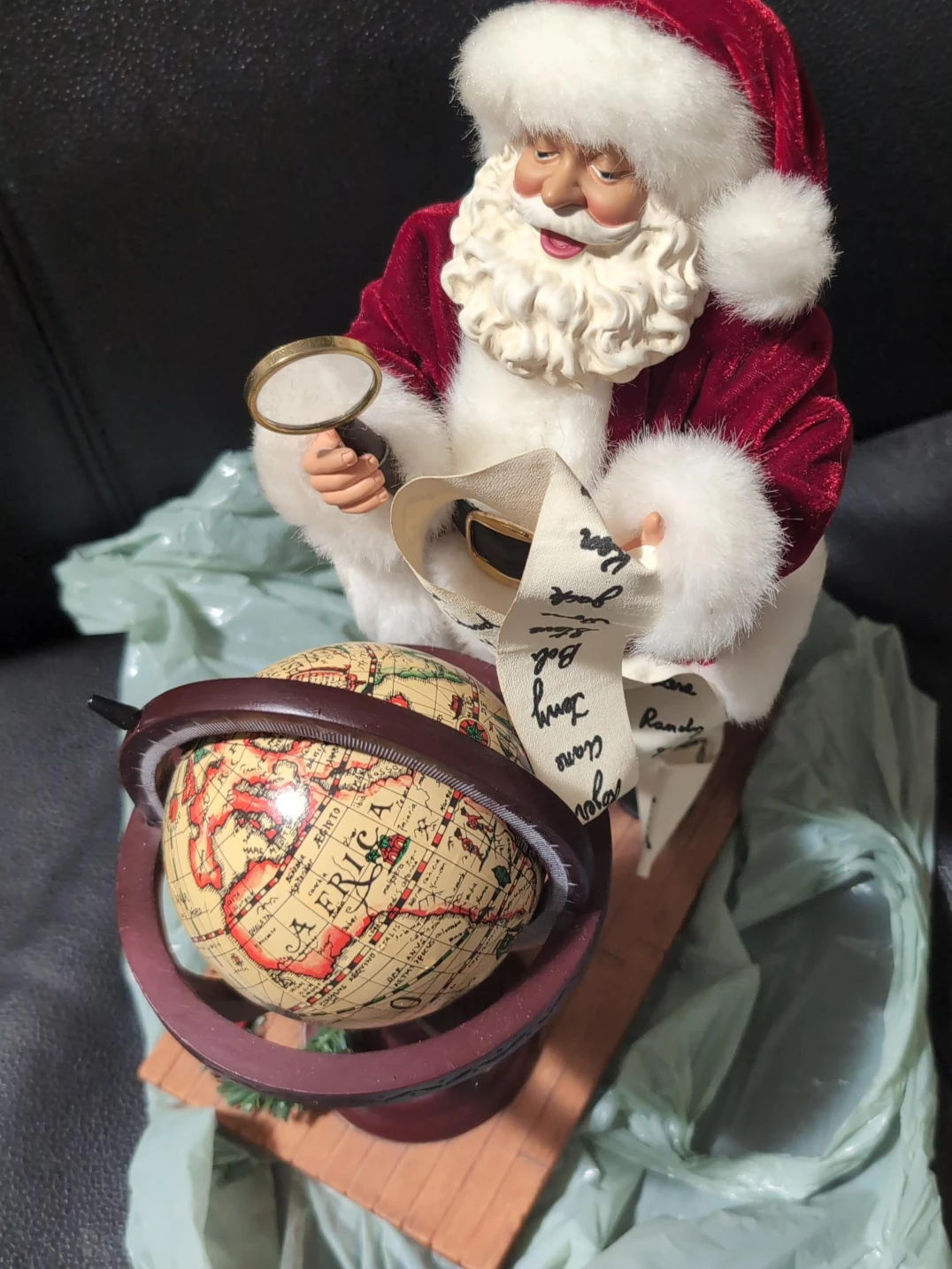 Santa Figurine with Globe