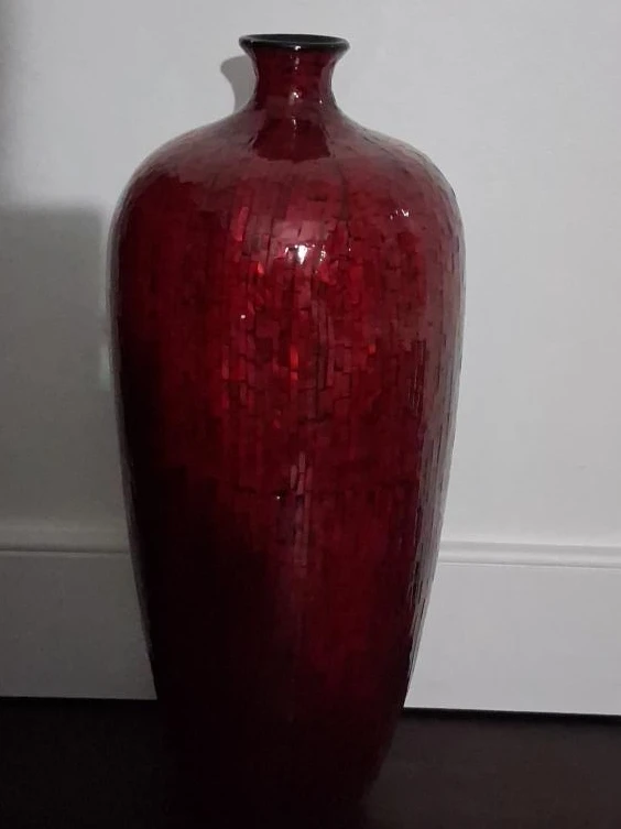 Red Mosaic Vase