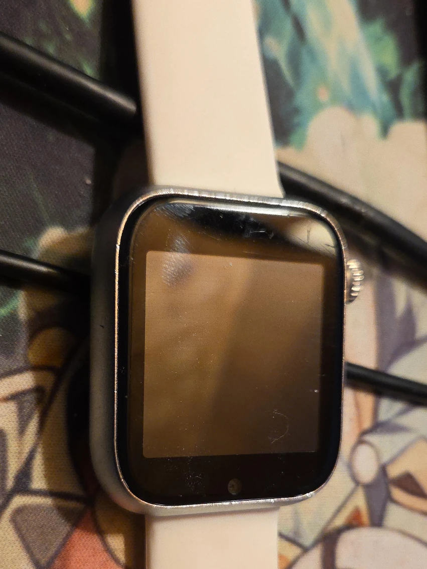 Smart Watch with White Band