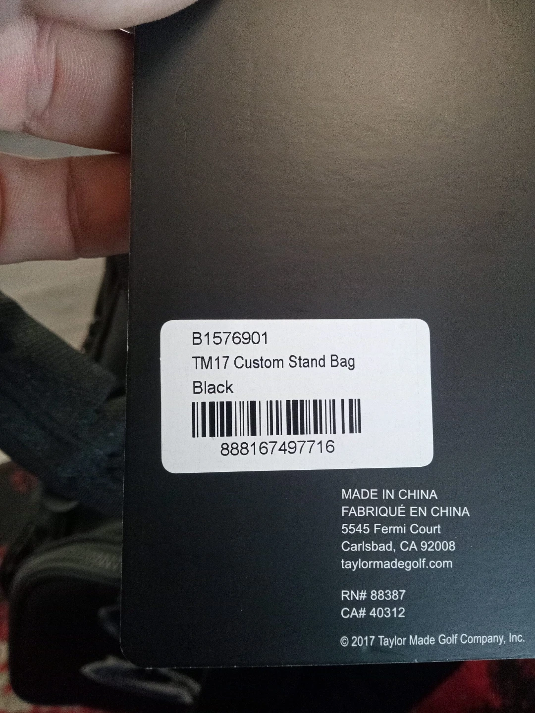 Canucks TaylorMade TM17 Custom Stand Golf Bag - Black - photo 2