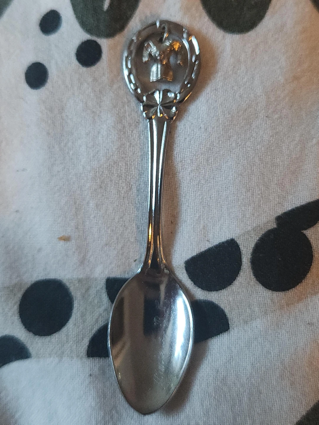 Silver Souvenir Spoon with Ram Design