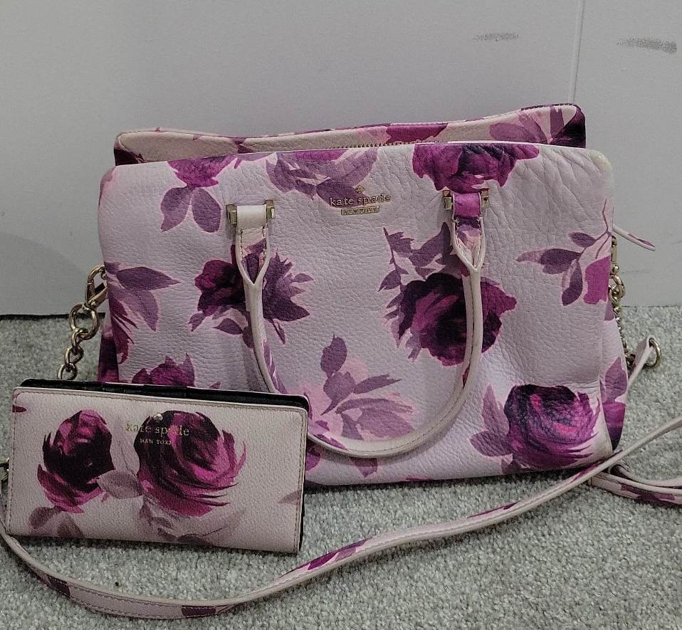 Kate Spade Floral Handbag & Wallet Set