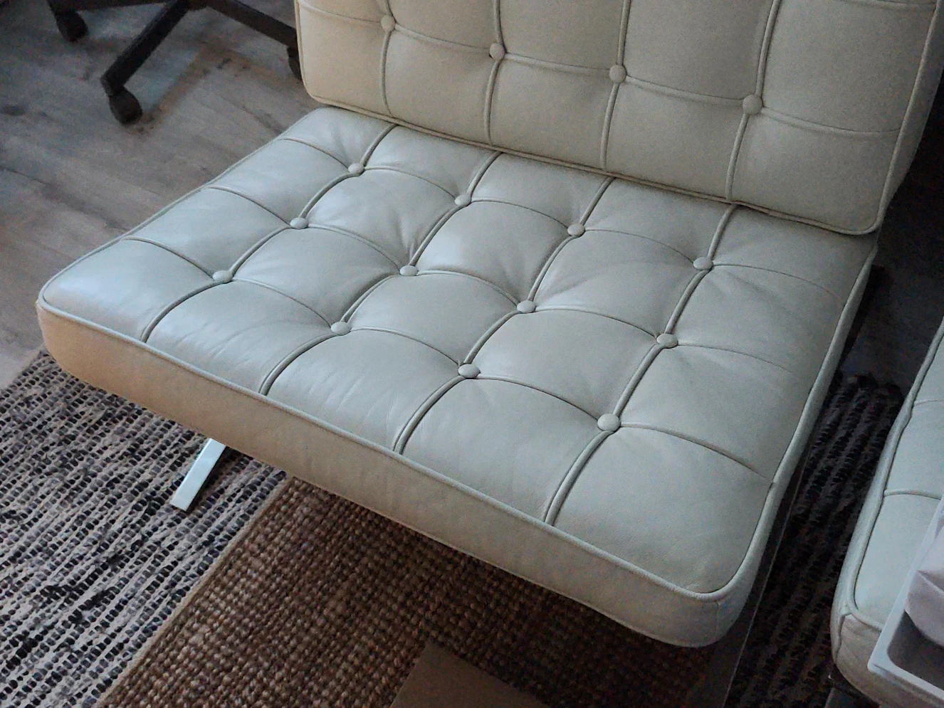 Barcelona Style Chair - Ivory Leather