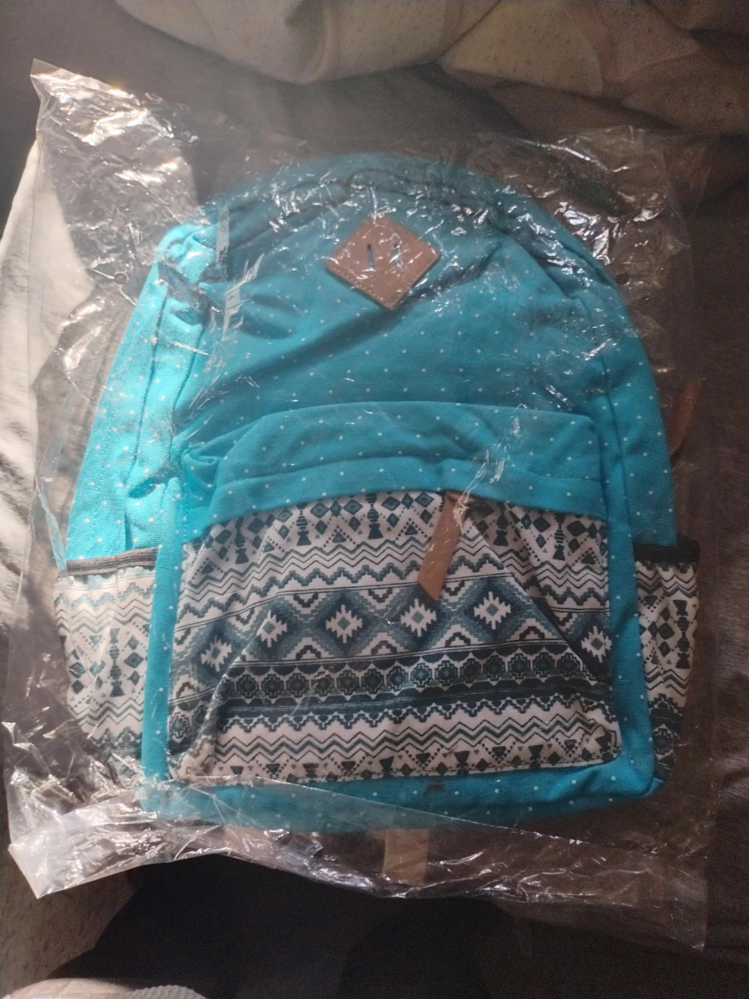 Blue Patterned Backpack - New in Package!
