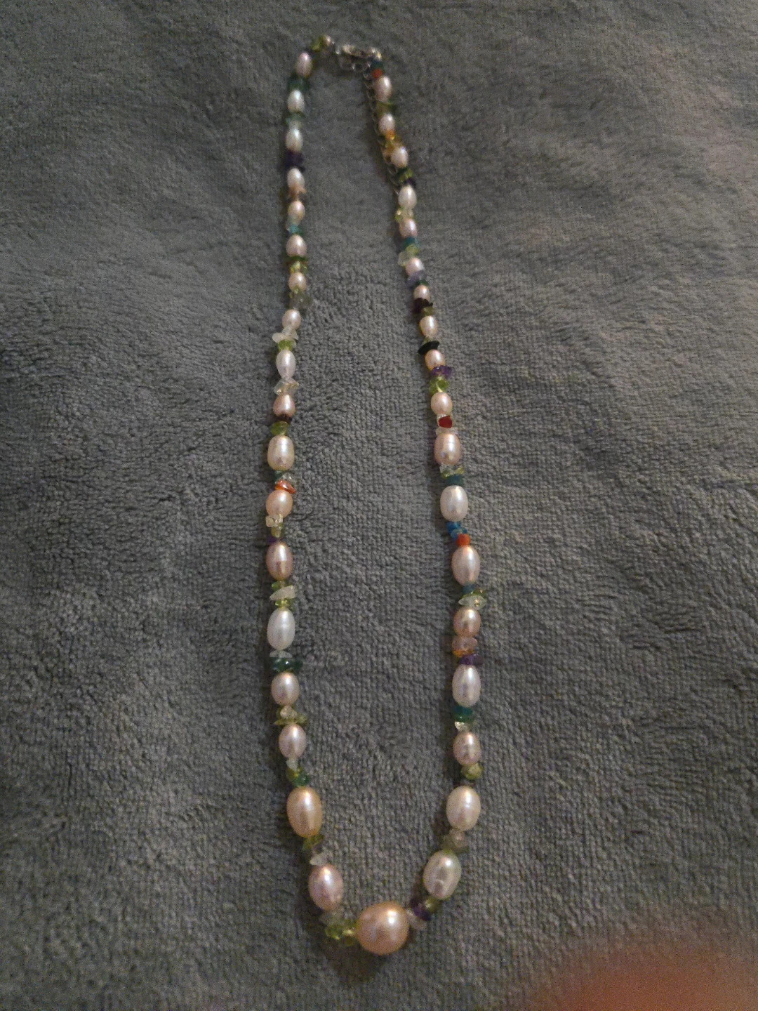 Freshwater Pearl and Multi Gemstone Necklace 18" 10.00ctw - photo 3