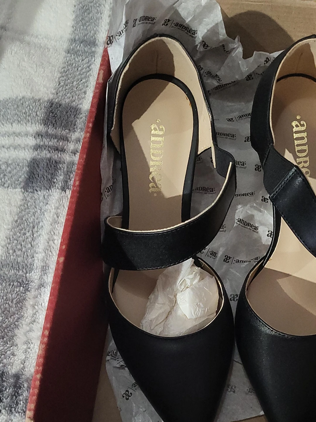 Andrea Black Heels with Ankle Strap