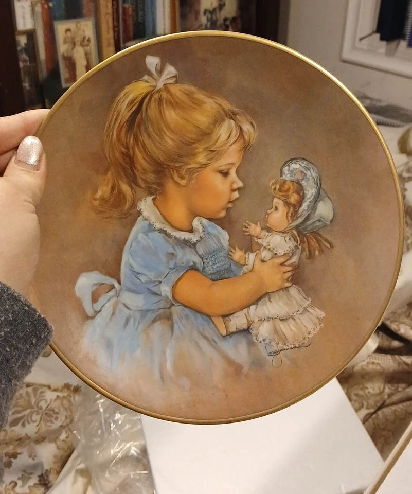 Decorative Plate - Girl with Doll