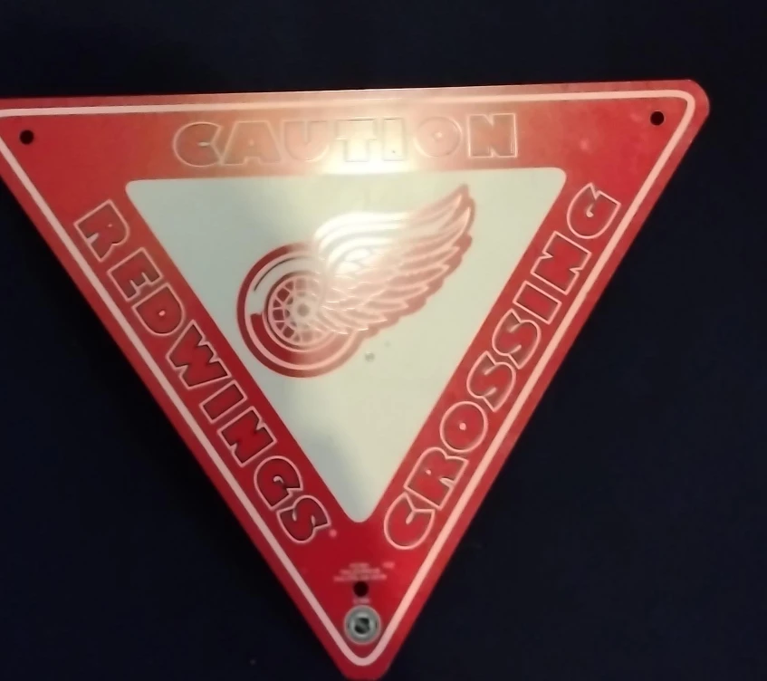 Detroit Red Wings Crossing Sign