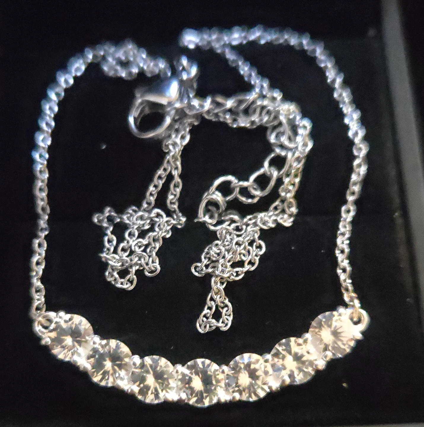 Genuine White Sapphire Necklace 4.20ctw - photo 2