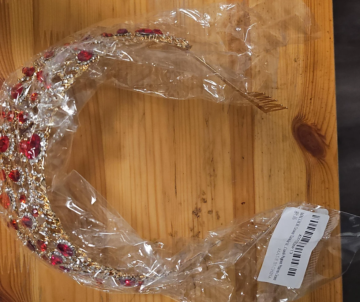 New MAGIQLOOK Crowns Tiara Red Crystal