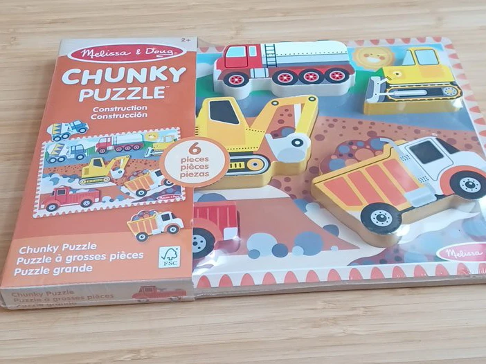Melissa & Doug Chunky Puzzle - Construction Theme
