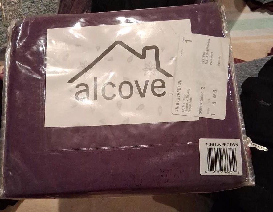 Alcove Microfiber Flannel Purple Twin Sheet Set