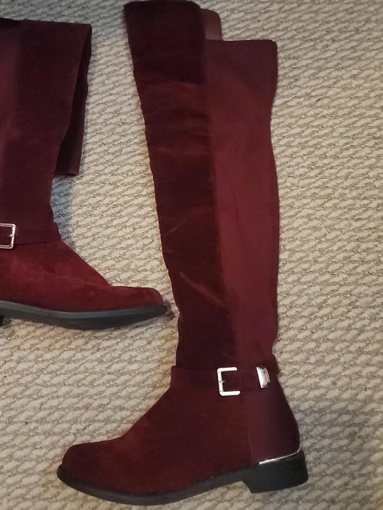 Burgundy Over-the-Knee Boots Size 11