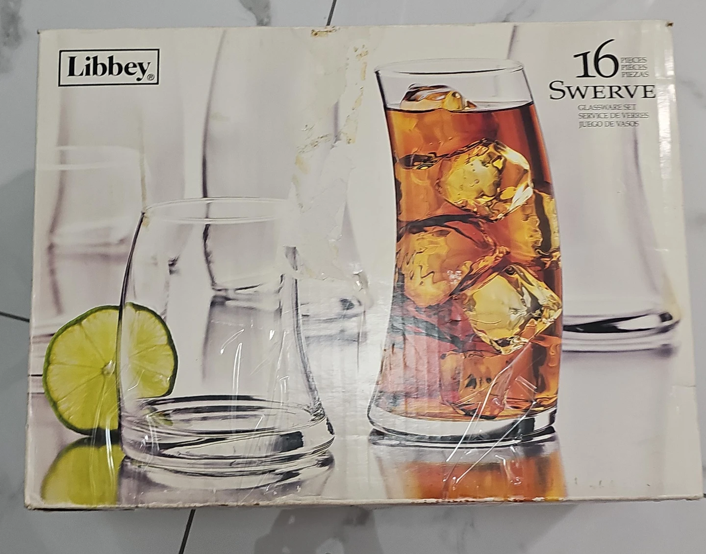 Libbey Swerve 16-Piece Glassware Set