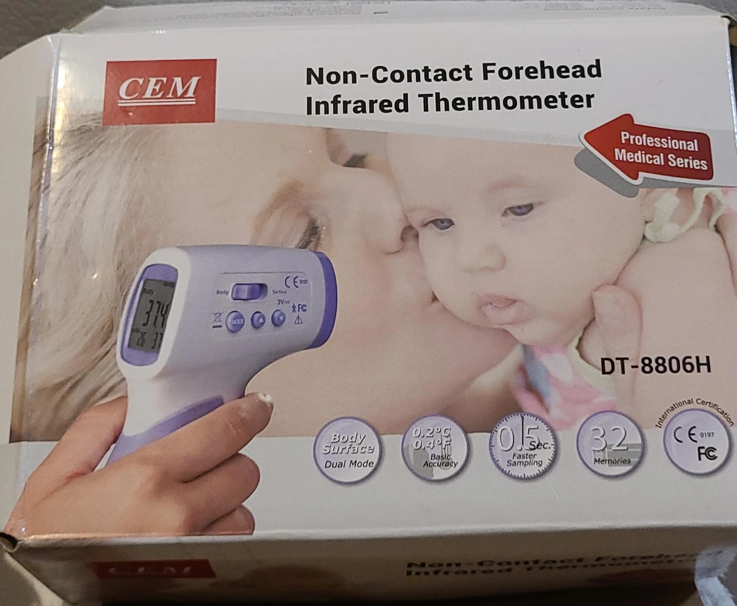 CEM DT-8806H Non-Contact Forehead Thermometer - New