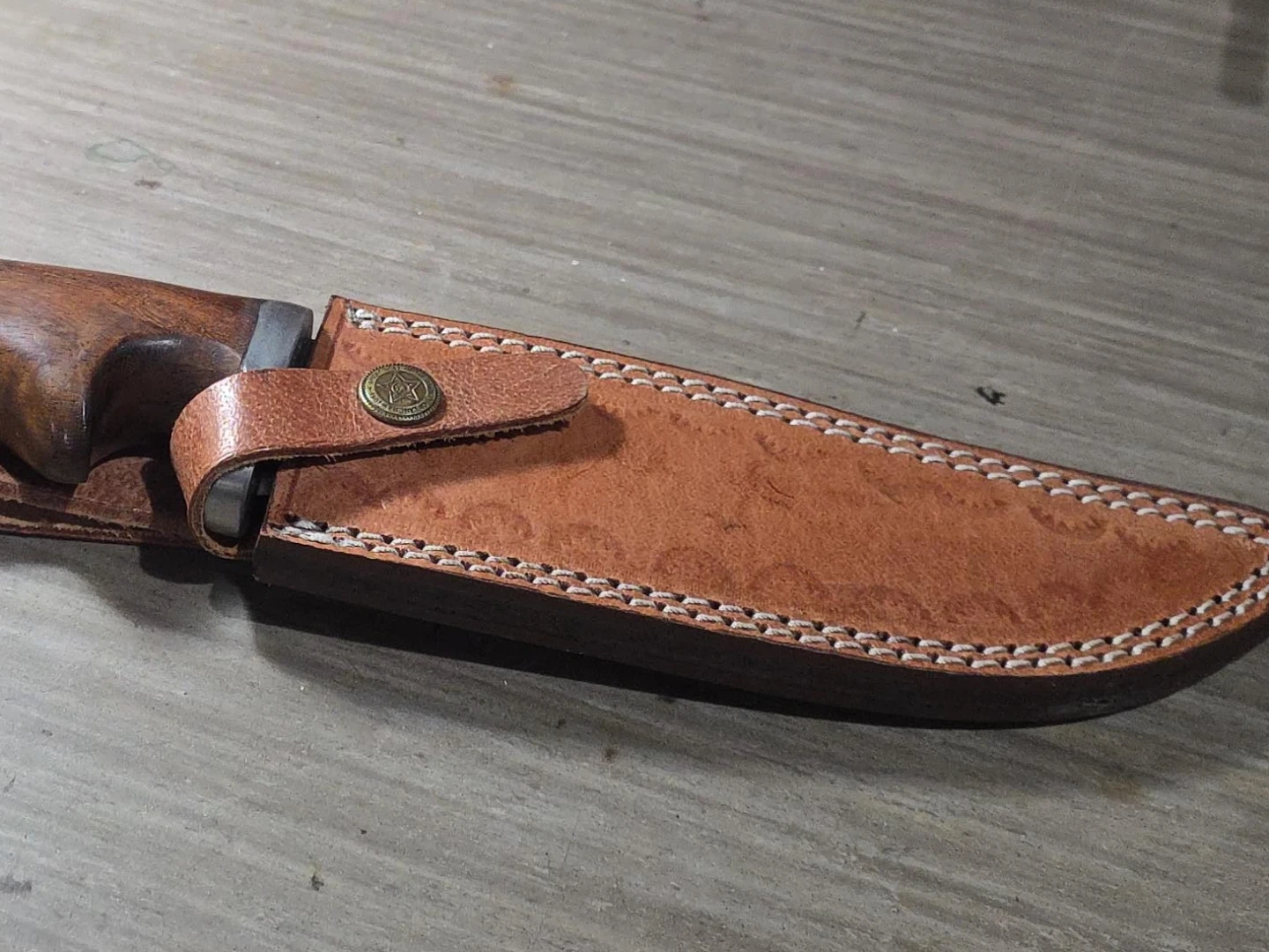 Fixed Blade Knife with Leather Sheath - photo 2