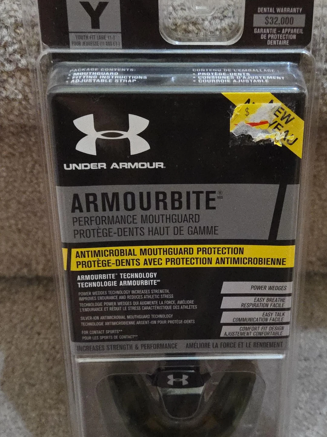 New Under Armour ArmourBite Mouthguard Youth