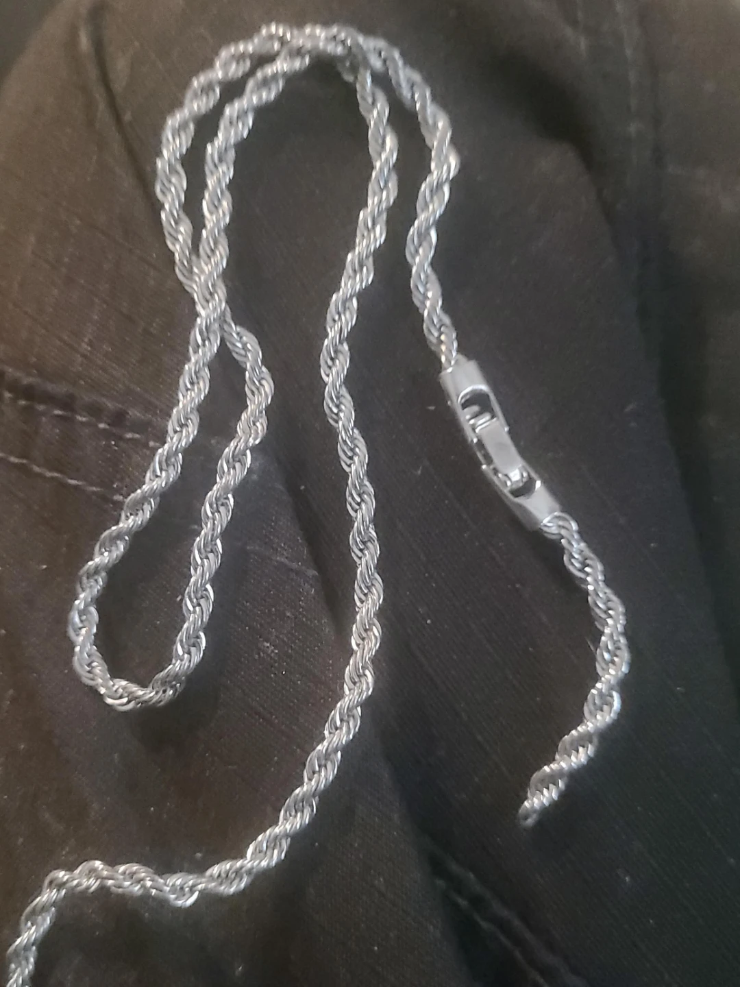 Silver Rope Chain Necklace