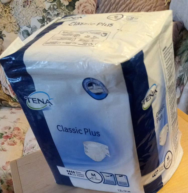 Tena Classic Plus Briefs, Size Medium