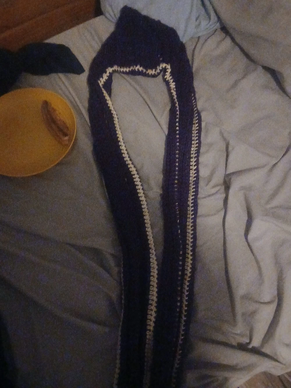 Handmade Purple & Cream Scarf