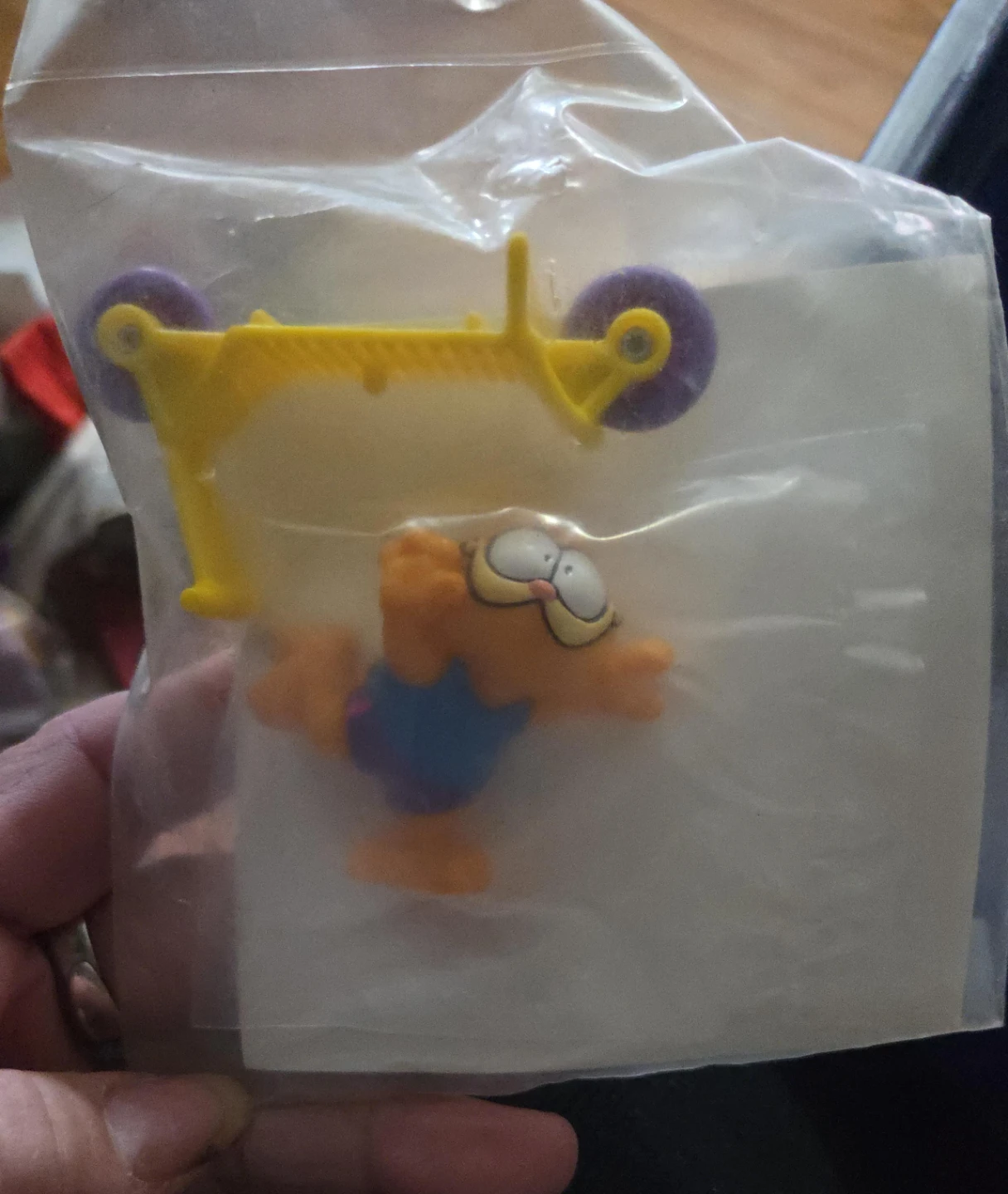 Garfield Toy with Yellow Scooter