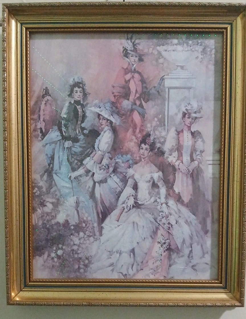 Framed Art Print of Women in Gowns