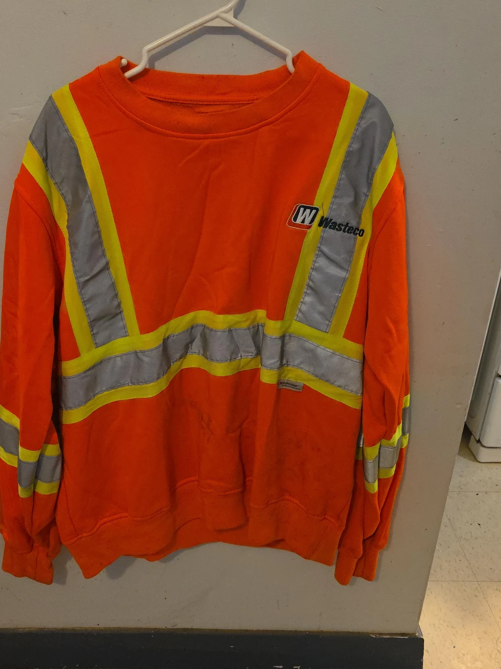 Wasteco Safety Orange Crewneck Sweatshirt