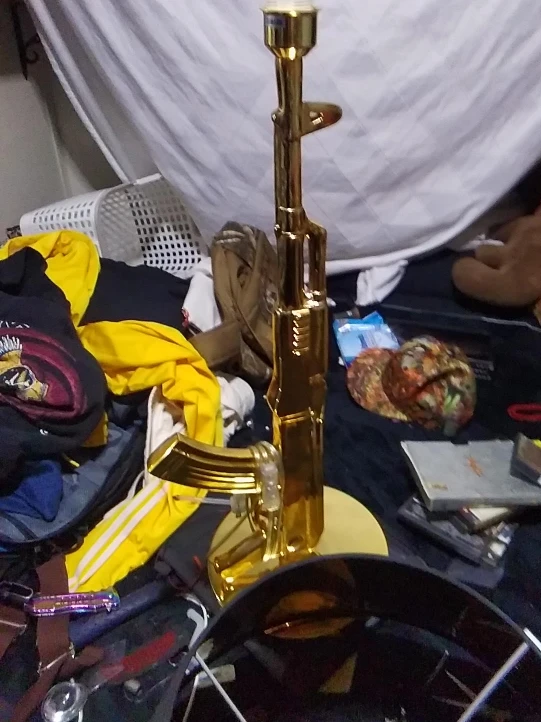 Gold AK-47 Style Lamp