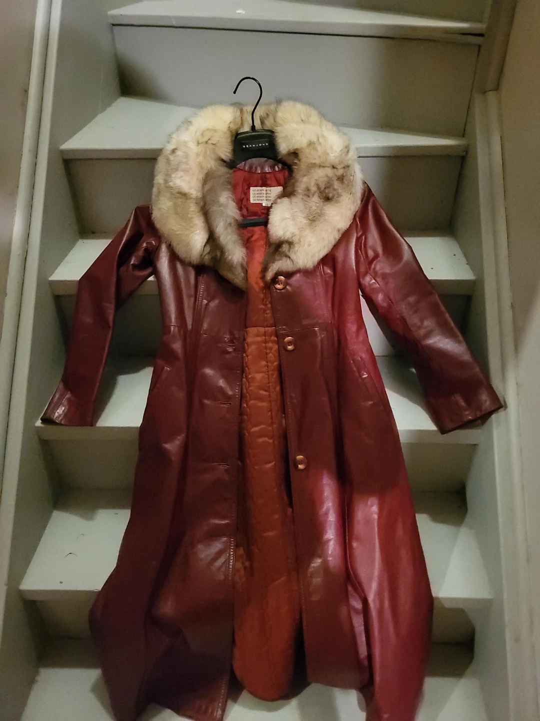 Leather Attic Red Leather Coat Size 7/8