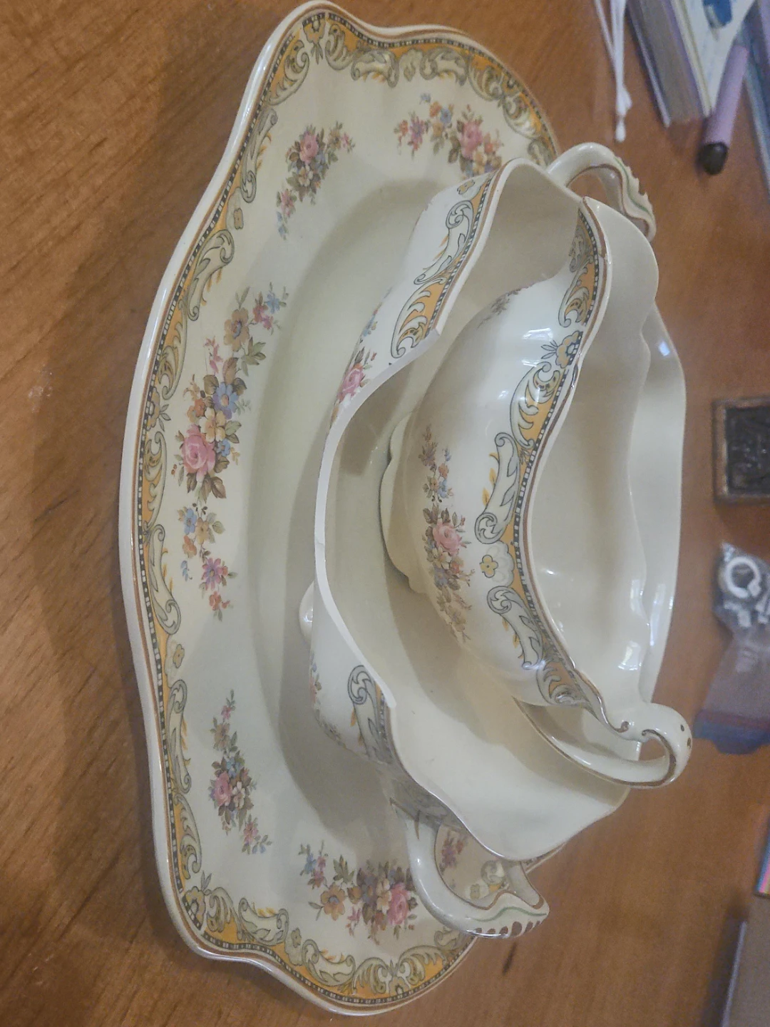 Vintage Floral Serving Dish Set
