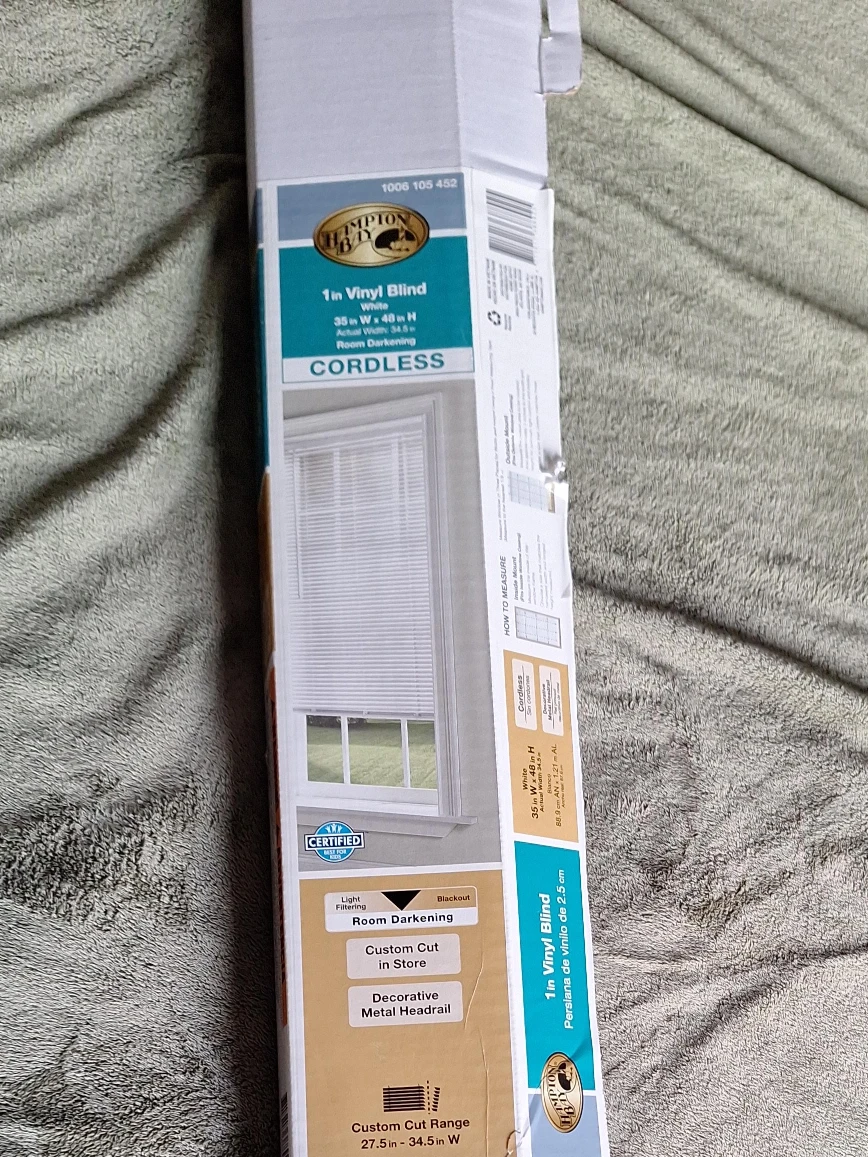 Hampton Bay 1in Vinyl Blind 35x48 White