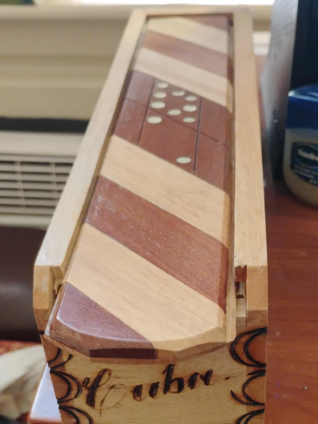 Wooden Domino Set with Box