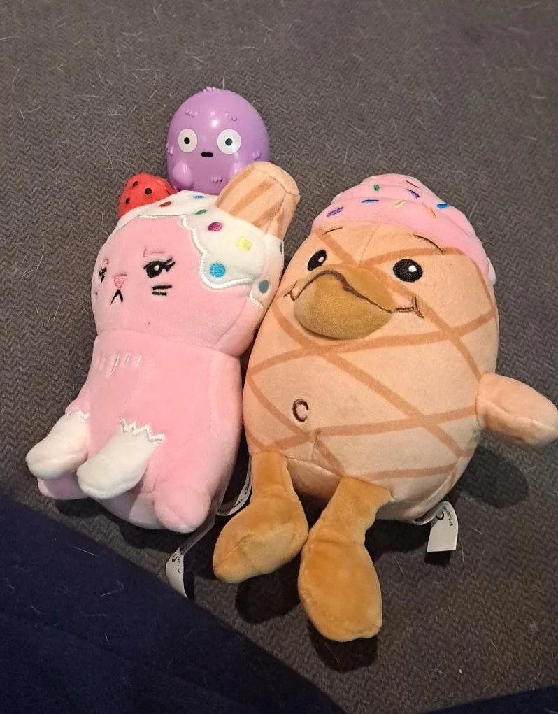 Cute Plush Toys - Ice Cream Cone & Cat