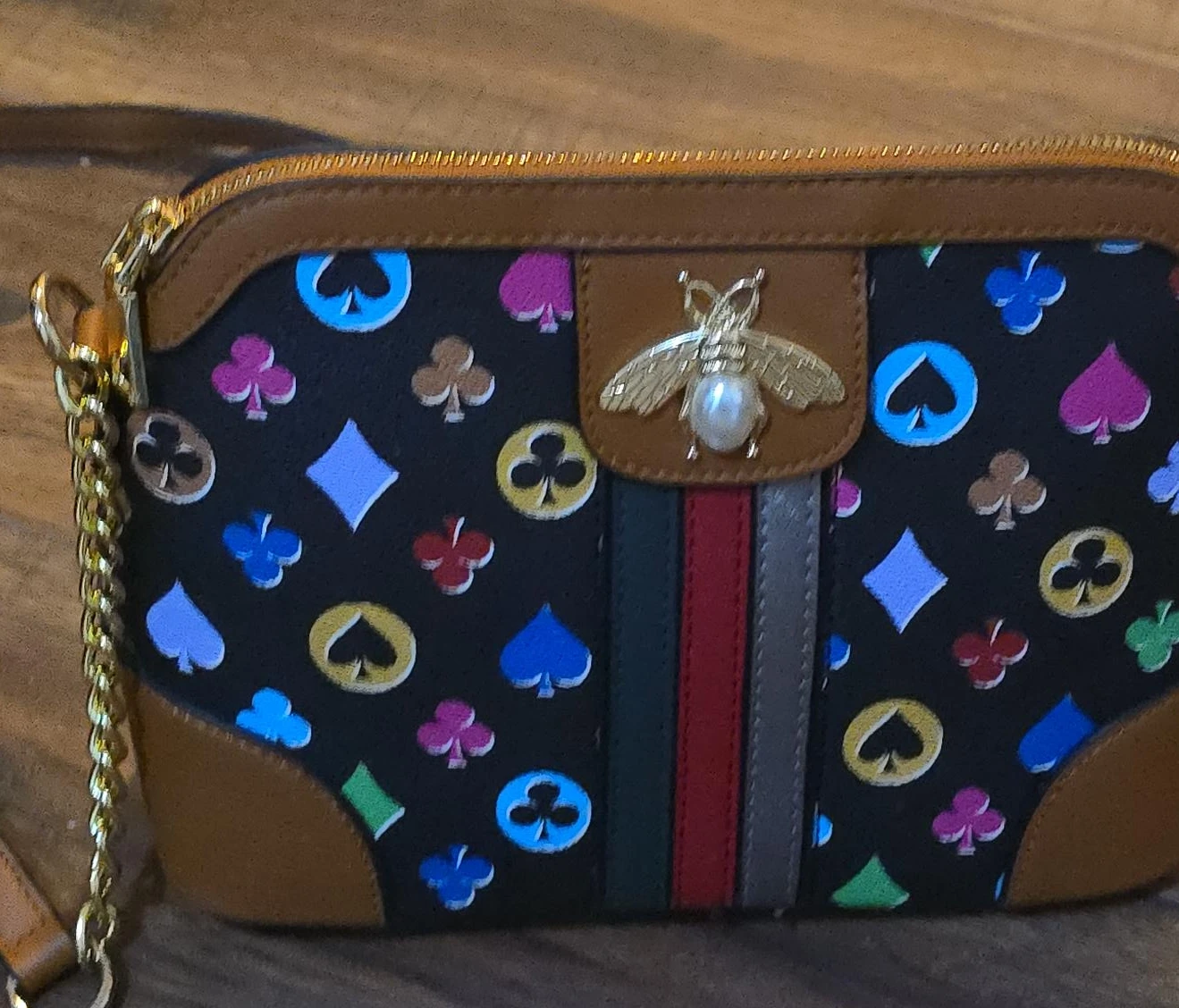 Crossbody Bag with Bee Design