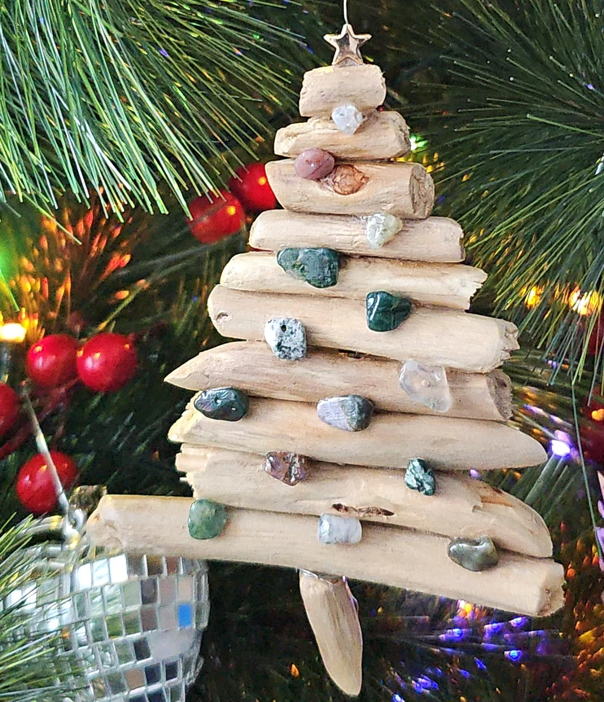 Handmade Wood Christmas Tree Ornament