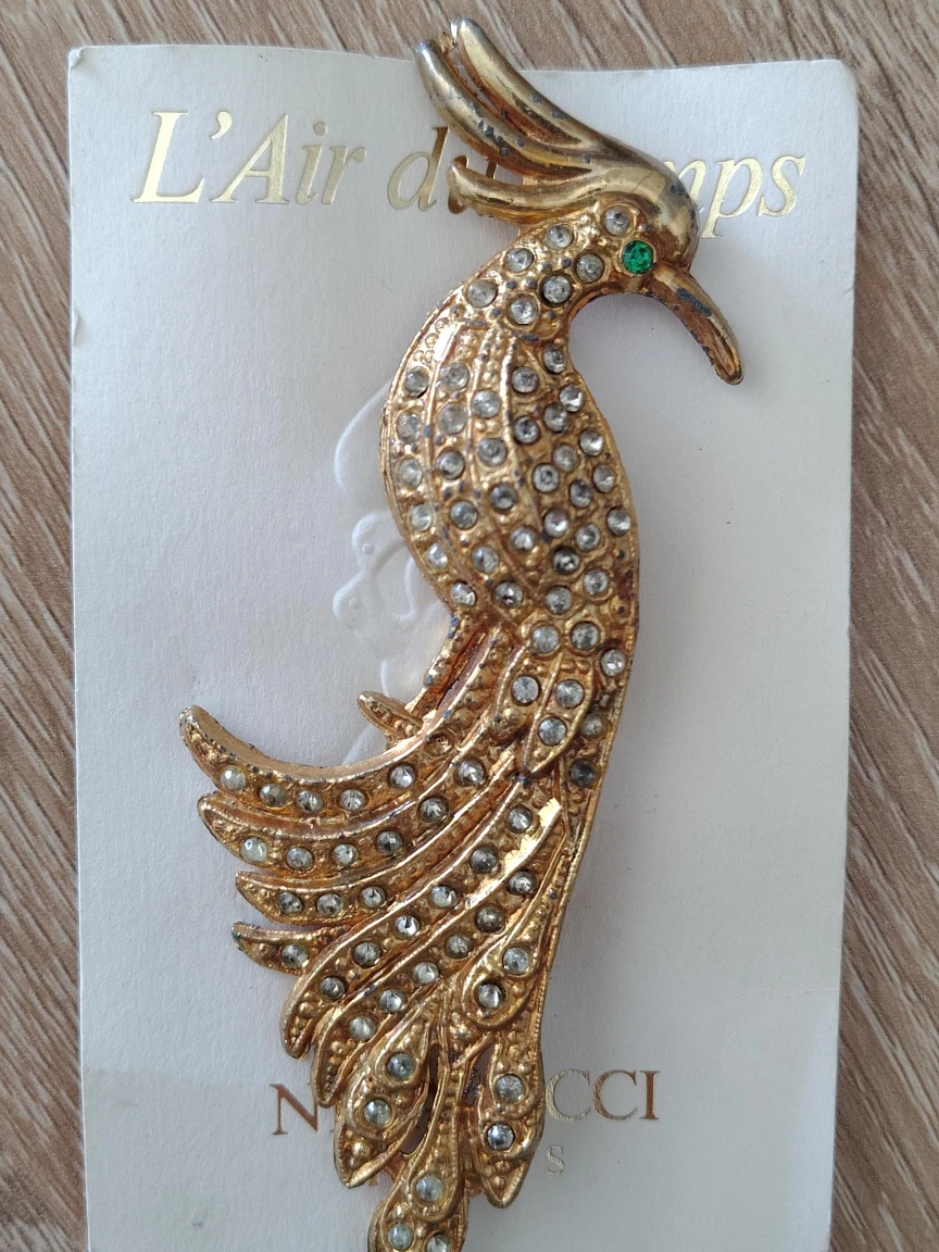 Vintage Art Deco Peacock Nina Ricci Brooch