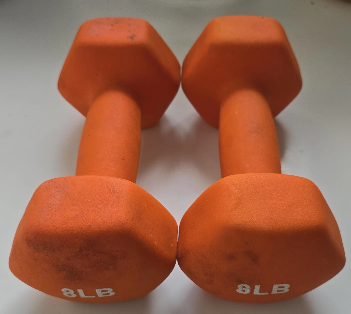 8LB Orange Dumbbell Set