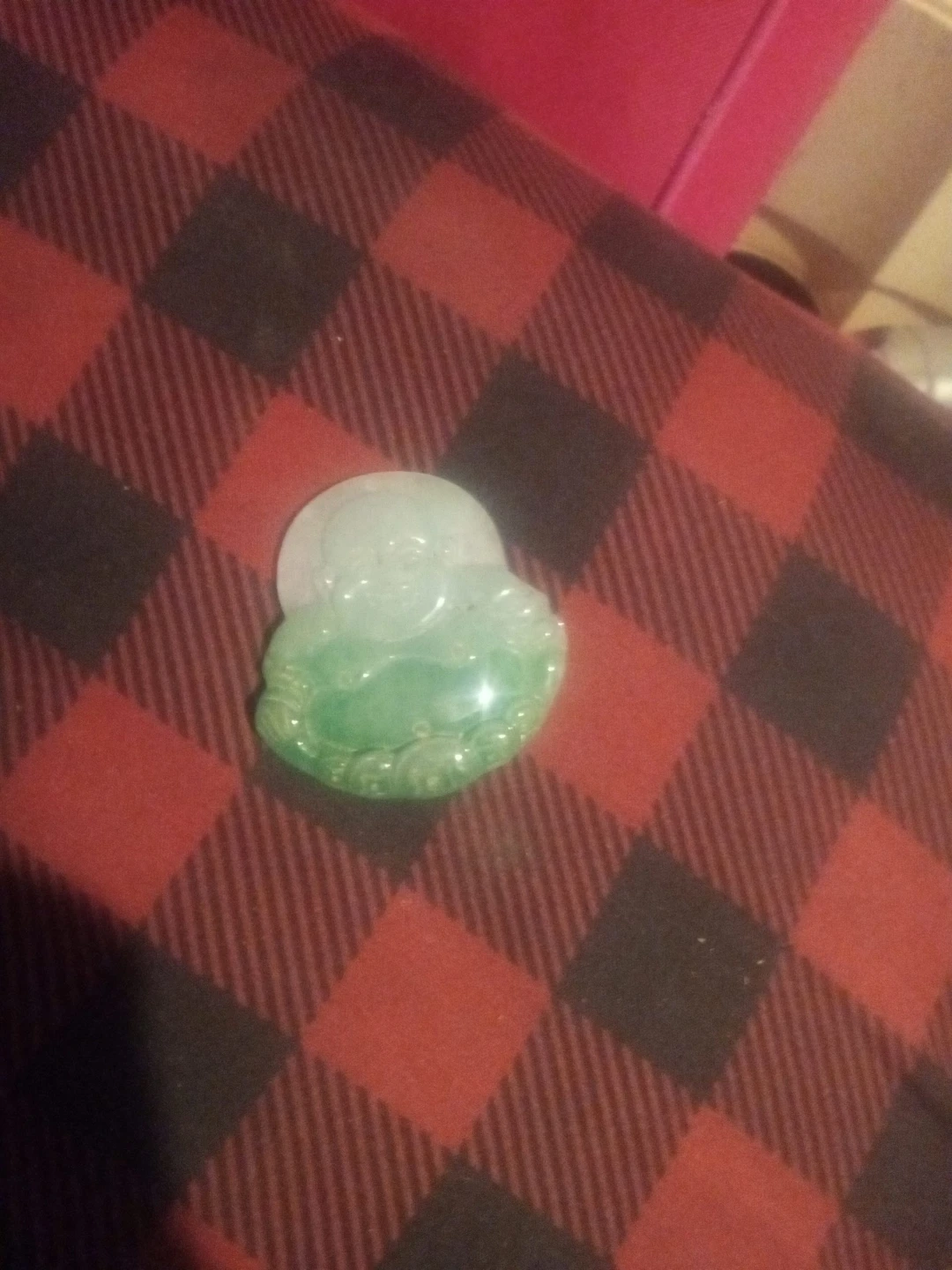 Green Jade Buddha Pendant