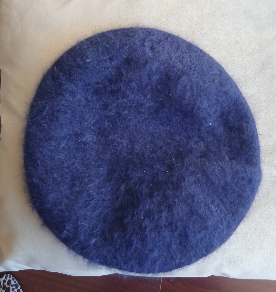 Deep Purple mohair  Beret Hat