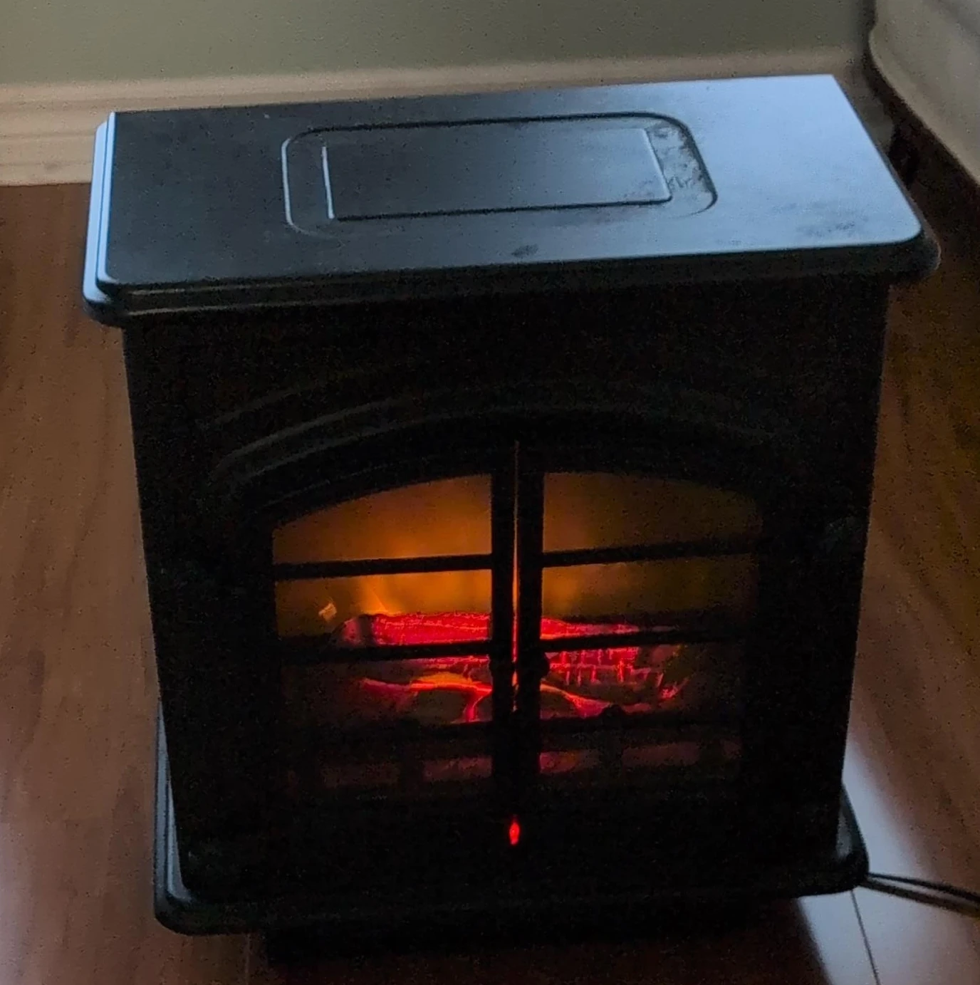 Electric Fireplace Heater - Black