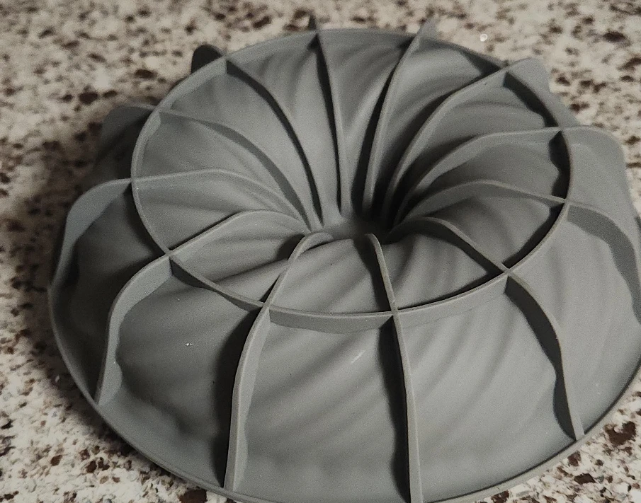 Grey Fluted Silicone Cake Pan