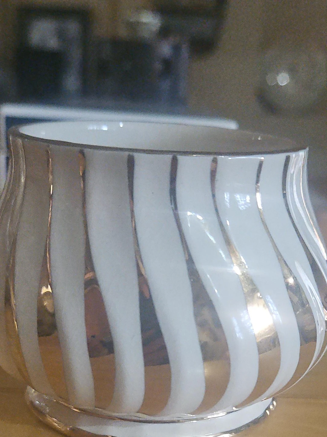 White & Gold sugar bowl
