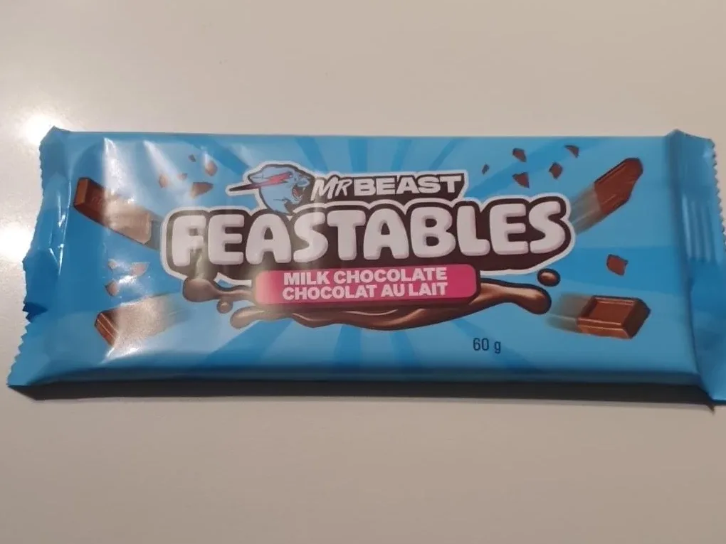 MrBeast Feastables Milk Chocolate Bar, 60g