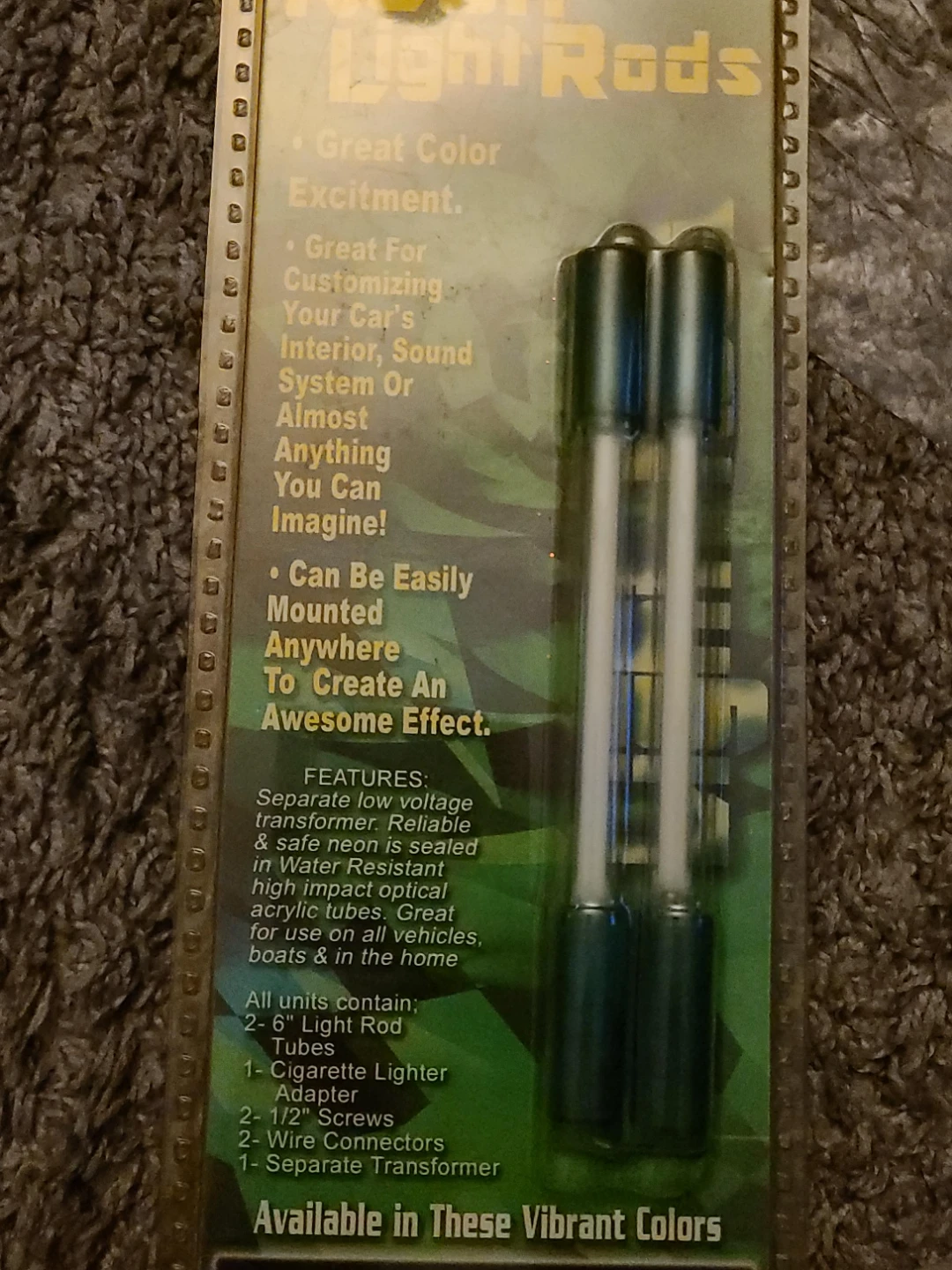 Lite Glow 6" Green Neon Light Rods Kit