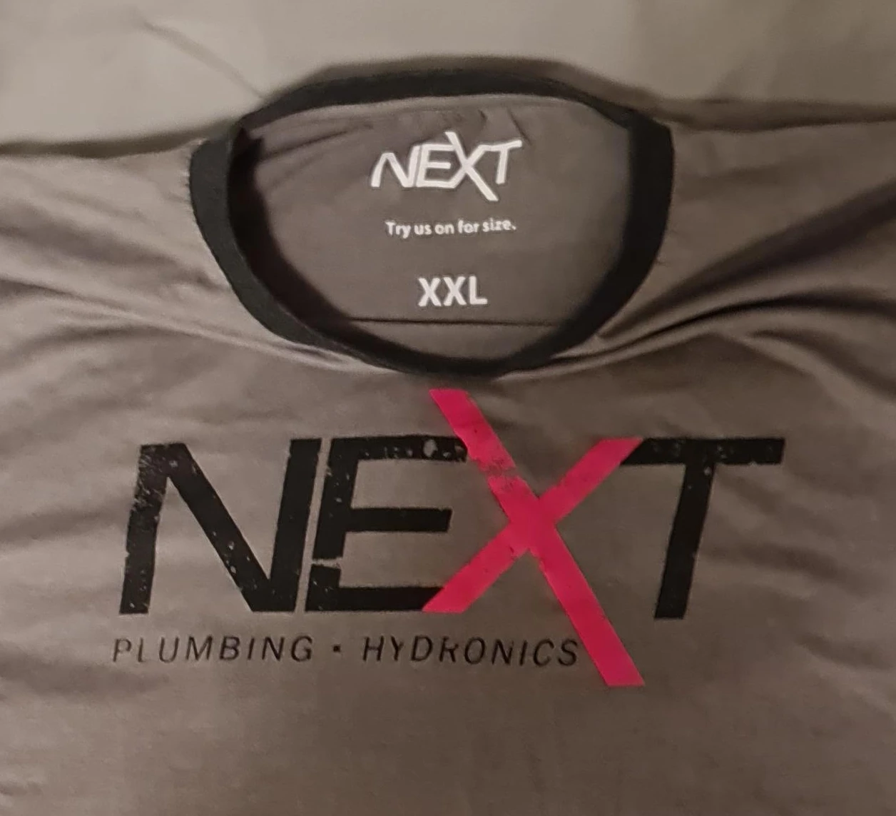 NEXT XXL Grey T-Shirt - Plumbing Hydronics