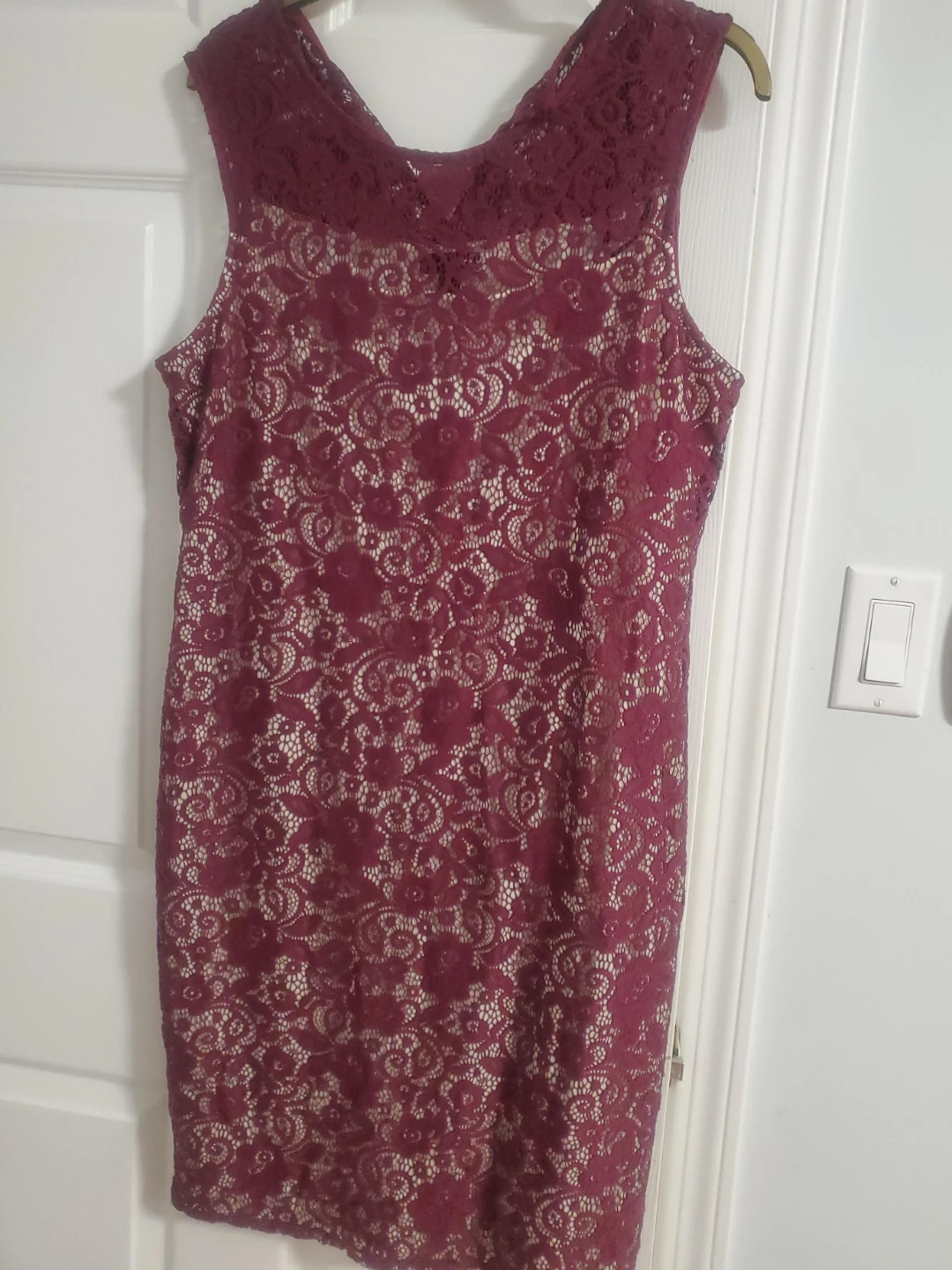 Burgundy Lace Dress